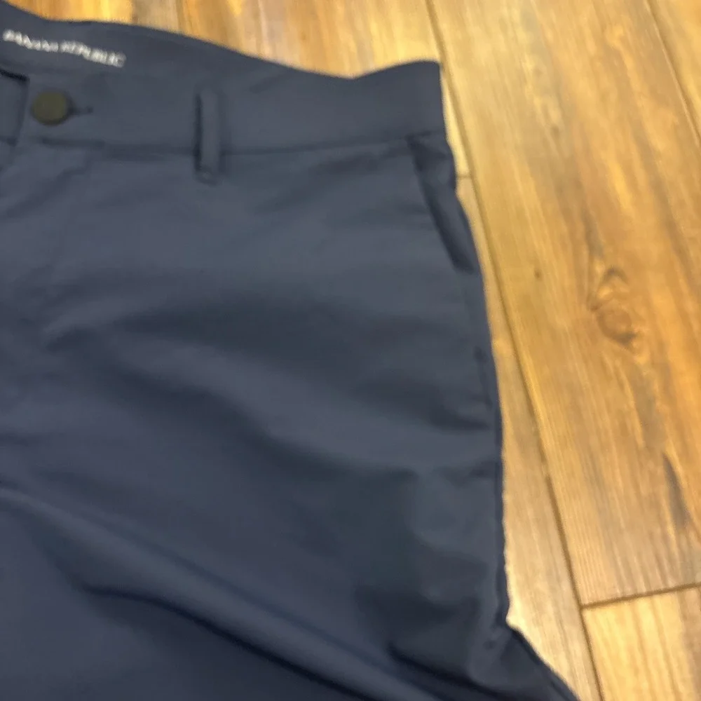 NWOT Banana Republic Men Blue Performance Stretch Slim Flat Front Pants 32x34